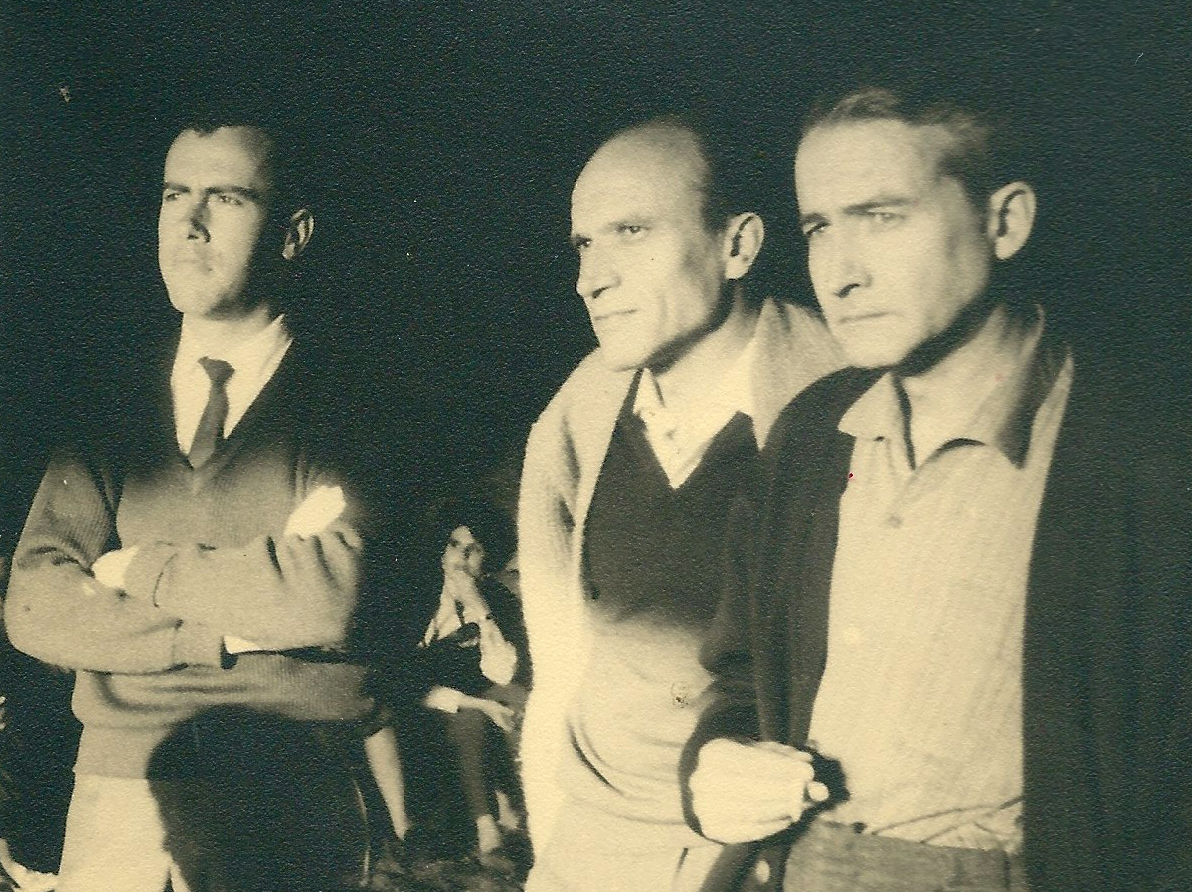 De izquierda a derecha Pedro Lezcano, Agustín Millares, el propio Gerardo Diego