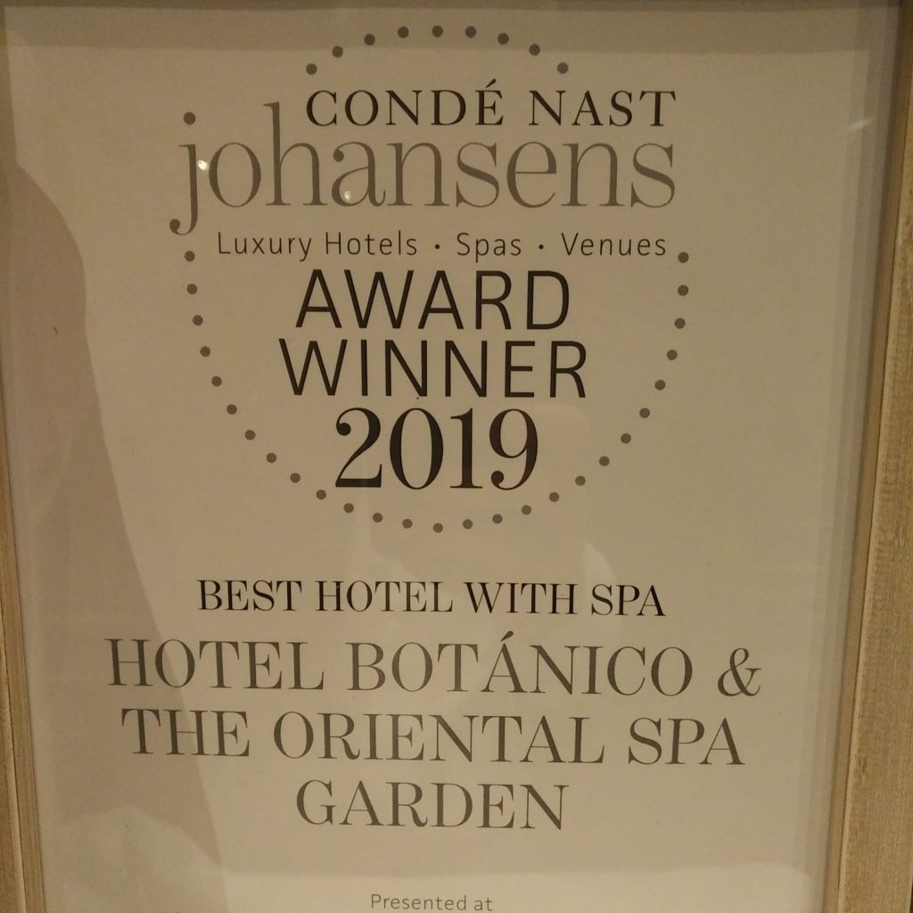 El Hotel Botánico & The Oriental Spa Garden recibe el premio a mejor Hotel con Spa de Europa